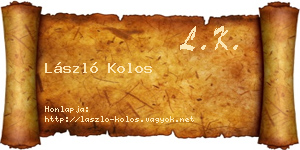 László Kolos névjegykártya
